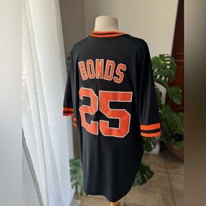 Vintage Nike MLB San Francisco Giants Jersey Barry Bonds‎ #25 Black Orange XL